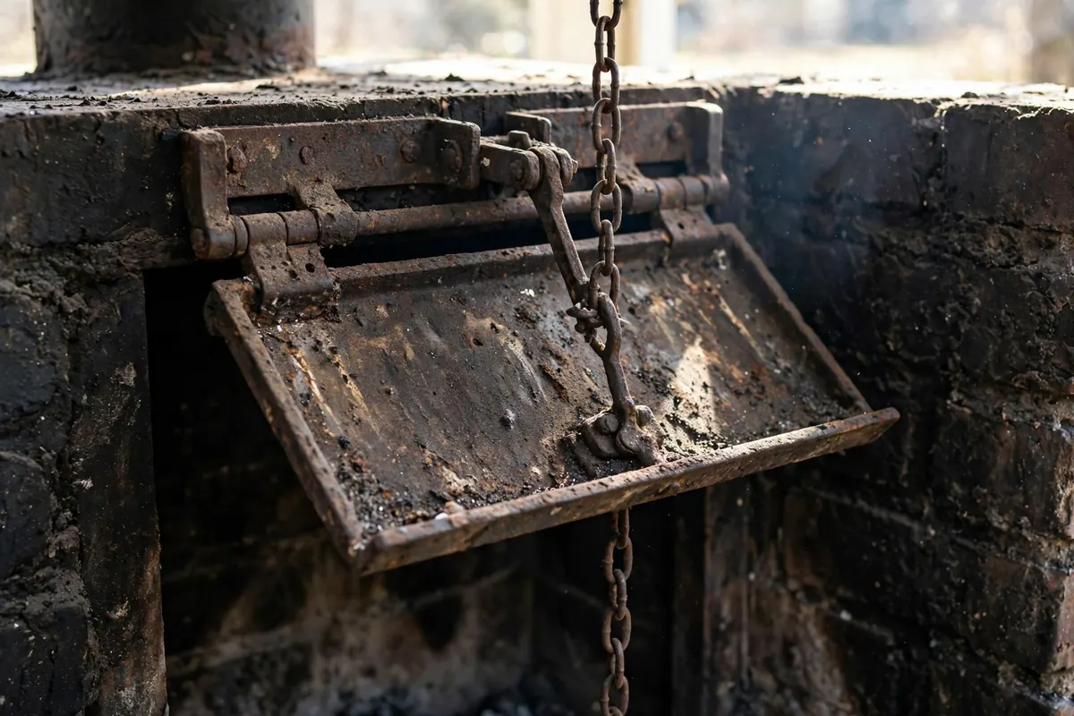 Fireplace damper mechanism serviced in Bettendorf, IA